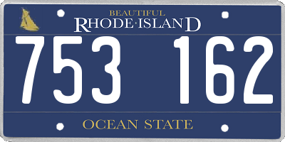 RI license plate 753162