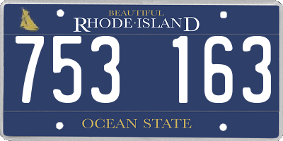 RI license plate 753163