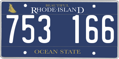 RI license plate 753166