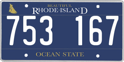 RI license plate 753167