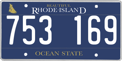 RI license plate 753169