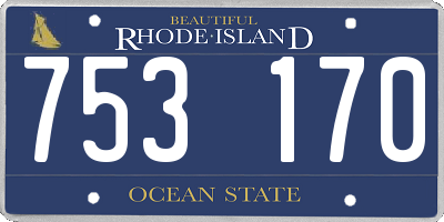 RI license plate 753170