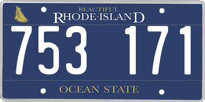 RI license plate 753171