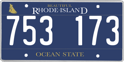 RI license plate 753173