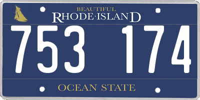 RI license plate 753174