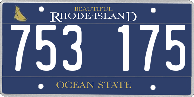 RI license plate 753175