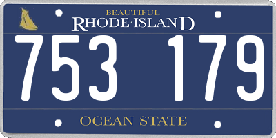 RI license plate 753179