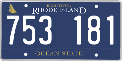 RI license plate 753181