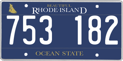 RI license plate 753182