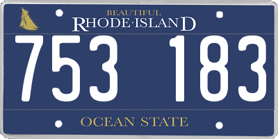 RI license plate 753183
