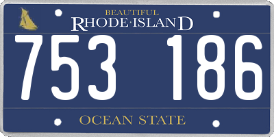 RI license plate 753186