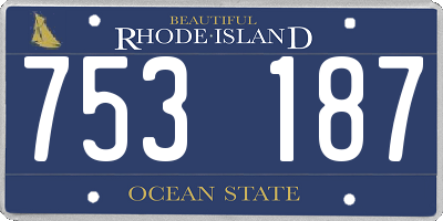 RI license plate 753187