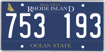 RI license plate 753193