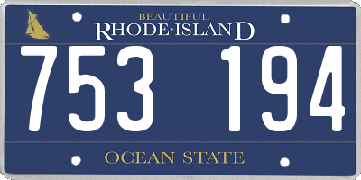 RI license plate 753194