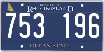 RI license plate 753196