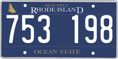 RI license plate 753198