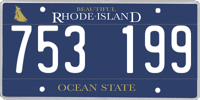 RI license plate 753199