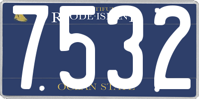 RI license plate 7532