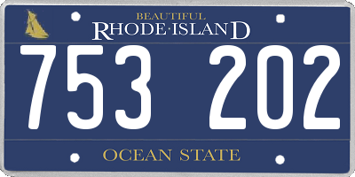 RI license plate 753202