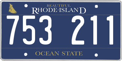 RI license plate 753211