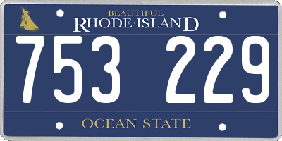 RI license plate 753229