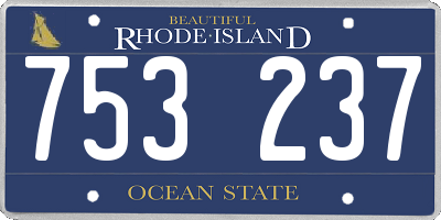 RI license plate 753237