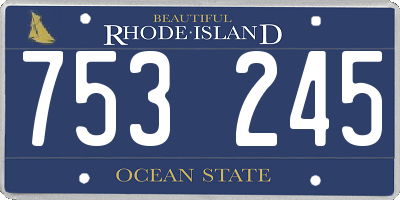 RI license plate 753245