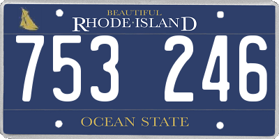 RI license plate 753246