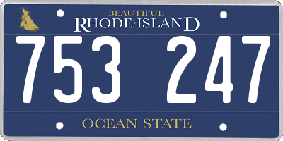 RI license plate 753247