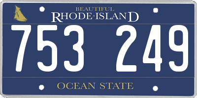RI license plate 753249