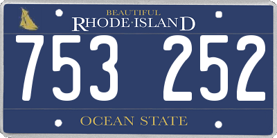 RI license plate 753252