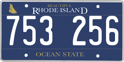 RI license plate 753256