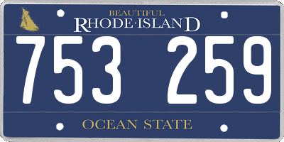 RI license plate 753259