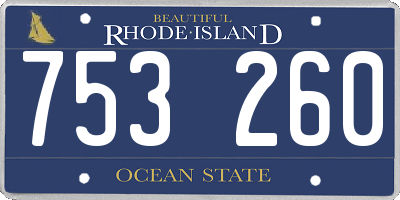 RI license plate 753260