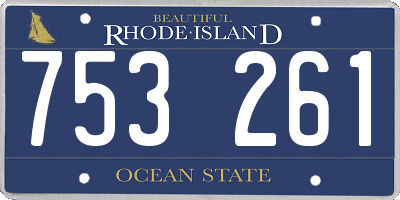 RI license plate 753261