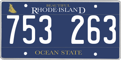 RI license plate 753263