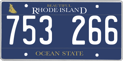 RI license plate 753266