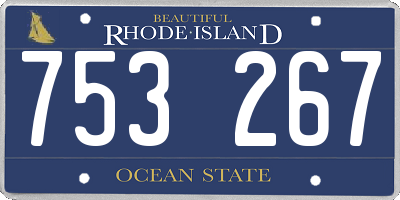 RI license plate 753267