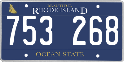 RI license plate 753268