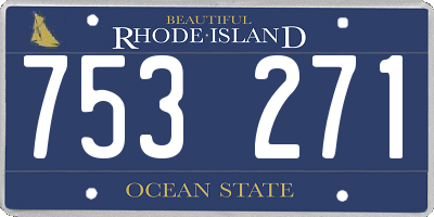 RI license plate 753271