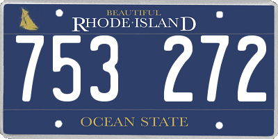 RI license plate 753272