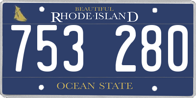 RI license plate 753280