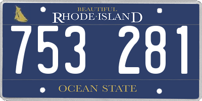 RI license plate 753281