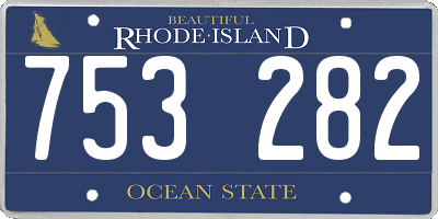 RI license plate 753282