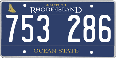 RI license plate 753286