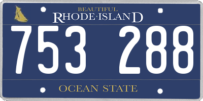 RI license plate 753288