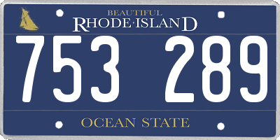 RI license plate 753289