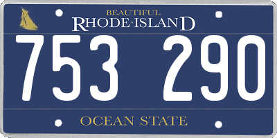 RI license plate 753290