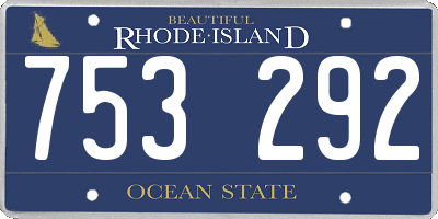 RI license plate 753292