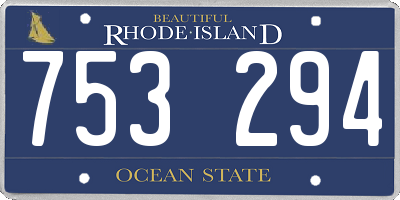 RI license plate 753294